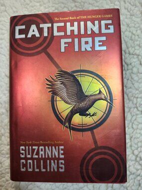 Catching Fire Suzanne Collins Hardcover First Edition 2009 YA Dystopian With DJ